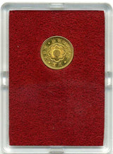 新5円金貨 明治44年(1911) 発行枚数 59,880枚 直径 16.96mm 品位 金900 / 銅100 量目4.17g 化粧箱にはダメージがあります。 オークションのビニール袋無し