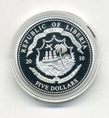 リベリア 5ドル ワールドカップ2010年スペイン優勝記念 - 野崎コイン