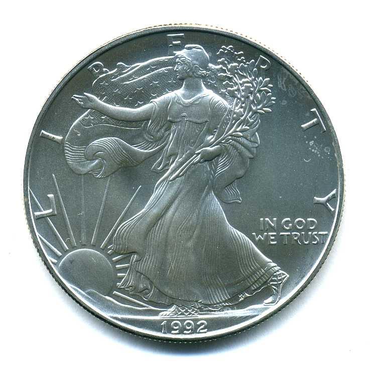 アメリカ1ドル銀貨イーグル1992年– 野崎コイン