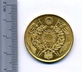 旧10円金貨 明治4年(1871) 発行枚数 1,867,032枚 直径 29.42mm 品位 金900 / 銅100 量目16.66g