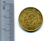 旧2円金貨 明治3年(1870) 発行枚数 883,293枚 直径 17.48mm 品位 金900 / 銅100 量目3.33g