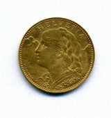 スイス 10フラン金貨 アルプスと少女 1915年 - 野崎コイン