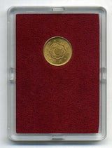 新5円金貨 大正2年(1913) 発行枚数 89,820枚 直径 16.96mm 品位 金900 / 銅100 量目4.17g 化粧箱にはダメージがあります。 オークションのビニール袋無し