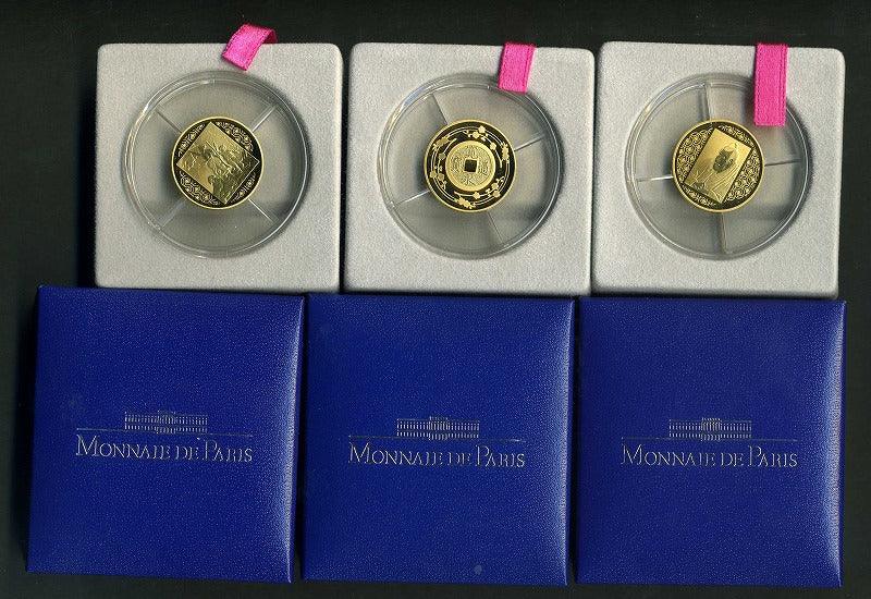 フランス 日仏交流１５０周年記念金貨３種セット – 野崎コイン