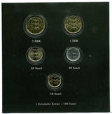 エストニア ユーロコイン(2011)とクローネセット - 野崎コイン