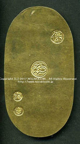保字小判 天保8年〜安政5年 元文以降の小判には将軍に献上した献上判があり、 大吉刻印となっています 槌目が非常に美しく仕上がっています