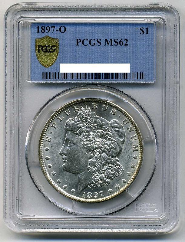 人気のクリスマスアイテムがいっぱい！ アメリカ 1ドル銀貨 モルガン 1897-O PCGS MS62 – 野崎コイン コレクション