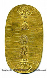 享保小判は正徳4年~元文元年(1714~1736)まで鋳造されました。  品位は金861 / 銀139 量目17.78g です。  鑑定書・桐箱付き。