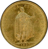 ハンガリー 20コロナ金貨 1897年 フランツ・ヨーゼフ立像 - 野崎コイン