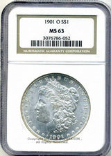 アメリカ 1ドル銀貨 1901年 未使用 NGC MS63 - 野崎コイン