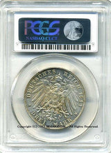 ドイツ 3マルク 1911年D バイエルン ルイトポルト誕生日記念 未使用 PCGS MS64 - 野崎コイン