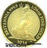 イギリス ブリタニア 1ポンド金貨 2014年 - 野崎コイン