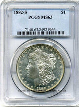 アメリカ 1ドル銀貨 1882年S PCGS MS63 - 野崎コイン
