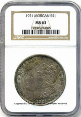 アメリカ 1ドル銀貨 1921年 NGC MS63 - 野崎コイン