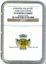パラオ 四つ葉のクローバー 1ドル金貨 完全未使用 NGC PF70 - 野崎コイン