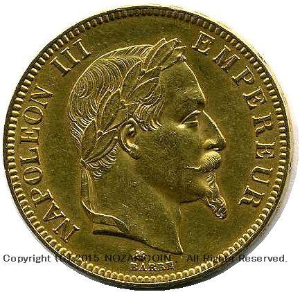 フランス 100フラン金貨 ナポレオン 月桂冠 1869A – 野崎コイン