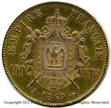 フランス 100フラン金貨 ナポレオン 月桂冠 1869A - 野崎コイン