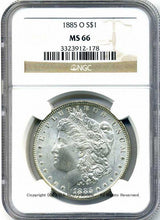 アメリカ 1ドル銀貨 1885年O NGC MS66 - 野崎コイン