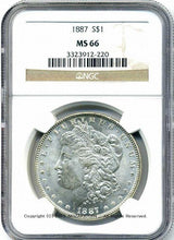 アメリカ 1ドル銀貨 1887年S NGC MS66 - 野崎コイン