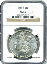 アメリカ 1ドル銀貨 1898年O NGC MS66 - 野崎コイン