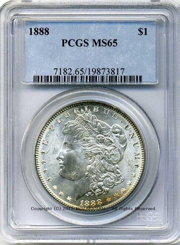 アメリカ 1ドル銀貨 1888年 PCGS MS65 – 野崎コイン