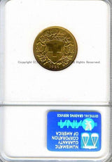 スイス ヘルヴェティア 20フラン金貨 1922 NGC MS64 026 - 野崎コイン