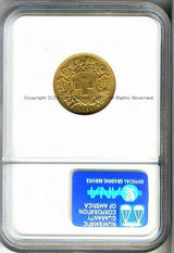 スイス ヘルヴェティア 20フラン金貨 1922 NGC MS64 019 - 野崎コイン