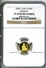 ラオス ブッダ 10000キップ金貨 2006 NGC PF70 021 - 野崎コイン