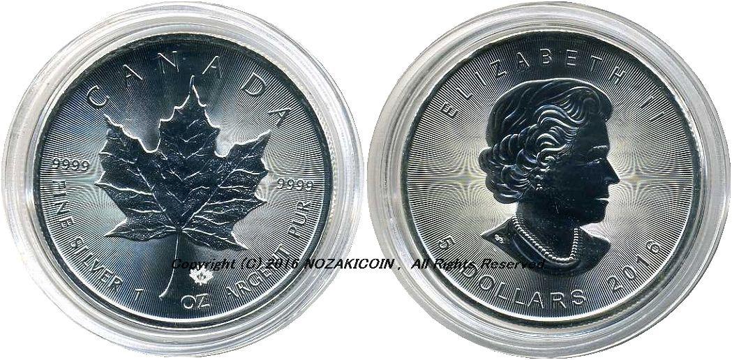 カナダ メイプルリーフ銀貨 2016 5ドル – 野崎コイン