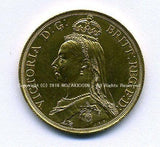 イギリス ヴィクトリア女王 ジュビリー 2ポンド金貨 1887年 Cleaning - 野崎コイン