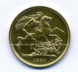 イギリス ヴィクトリア女王 ジュビリー 2ポンド金貨 1887年 Cleaning - 野崎コイン