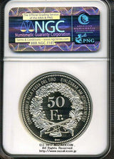 スイス 射撃祭 50フラン銀貨 2016 Piefort Ticino NGC PF70 ULTRA CAMEO - 野崎コイン