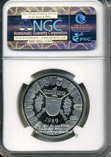 スイス 射撃祭 50フラン パラジウム貨 1989 William Tell NGC PF70 ULTRA CAMEO - 野崎コイン