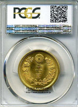 新20円 大正4年(1915) 発行枚数 1,509,962枚 直径 28.78mm 品位 金900 / 銅100 量目16.67g PCGS評価MS64