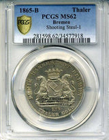 ドイツ テーラー 1865年 ブレーメン 未使用 PCGS MS62 - 野崎コイン