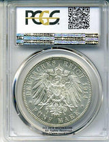 ドイツ 5マルク 1914年A アンハルト=デッサウ 未使用 PCGS MS62 - 野崎コイン