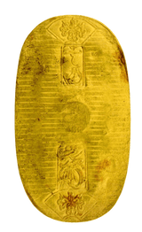 享保小判は正徳4年~元文元年(1714~1736)まで鋳造されました。  品位は金861 / 銀139 量目17.78g です。  偶然大吉小判  鑑定書・桐箱付き。