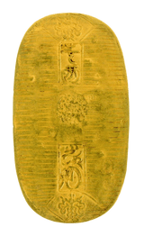 享保小判は正徳4年~元文元年(1714~1736)まで鋳造されました。  品位は金861 / 銀139 量目17.78g です。  鑑定書・桐箱付き。