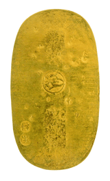 享保小判は正徳4年~元文元年(1714~1736)まで鋳造されました。  品位は金861 / 銀139 量目17.78g です。  鑑定書・桐箱付き。