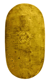 慶長小判は慶長6年~元禄8年(1601~1695)に鋳造されました。  品位は金857 / 銀143 量目17.73g。  江戸期最初の小判で、江戸座・京座・駿河座の三座で鋳造されました。  鑑定書・桐箱付き