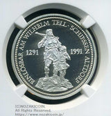 スイス 射撃祭 100フラン銀打試鋳貨 1986 Altdorf NGC PF70 ULTRA CAMEO - 野崎コイン
