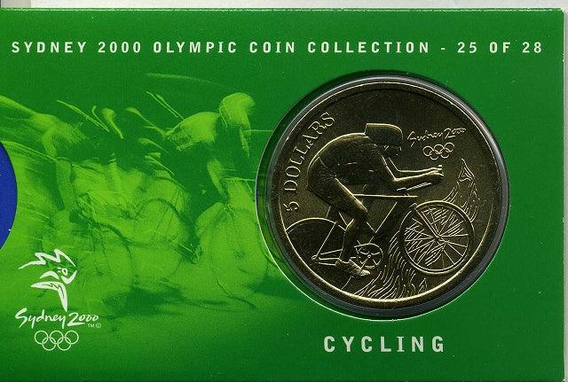 オーストラリア シドニーオリンピック5ドル黄銅貨 サイクリング