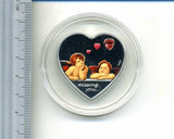 パラオ スワロフスキー入りハート型 5ドル銀貨 2009年 - 野崎コイン