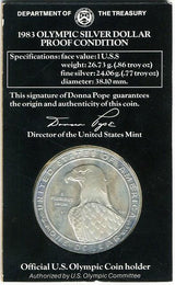アメリカ ロサンゼルスオリンピック 1ドル銀貨 - 野崎コイン