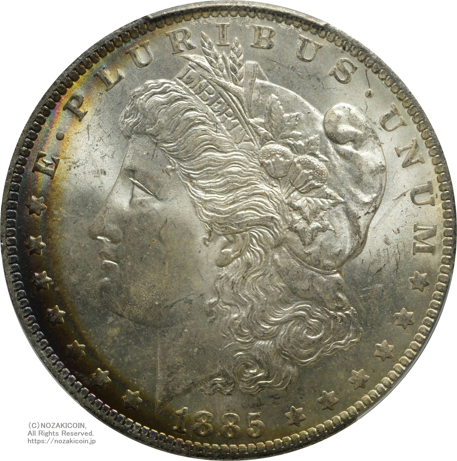 アメリカ 1ドル銀貨 1885年O PCGS MS65 001 – 野崎コイン