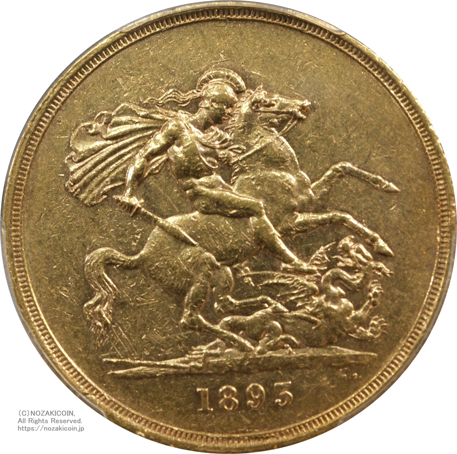 ブランド品専門の イギリス ヴィクトリア女王 1893年 5ポンド金貨 オールドヘッド コレクション