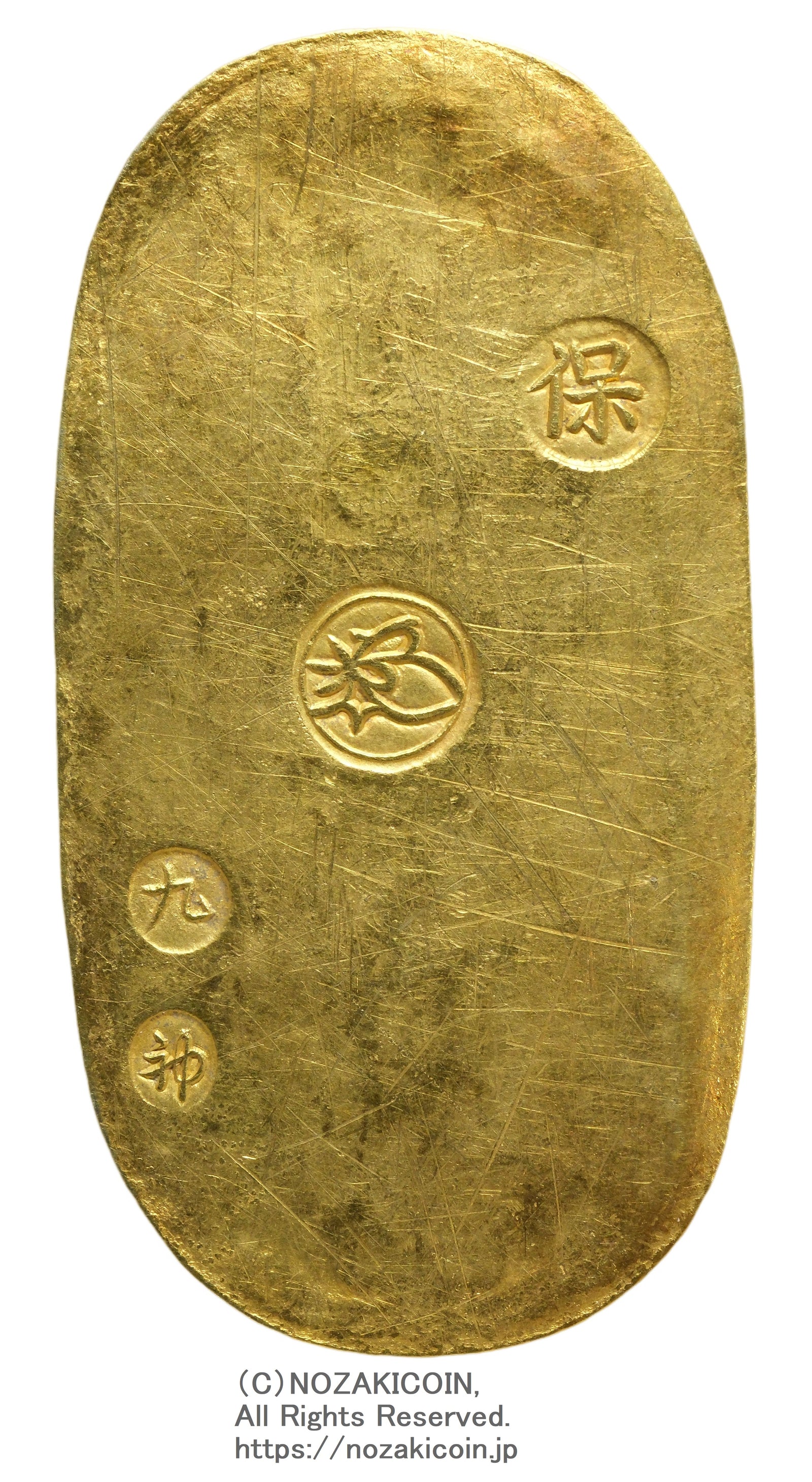 天保小判金 背刻印 九神 鑑定書付 719 – 野崎コイン