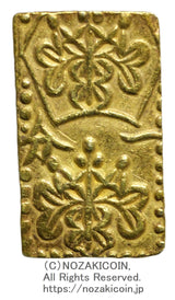 万延一分金（万延一分判金）は万延元年から慶応3年（1860～1867）に鋳造されました。
品位:金574 / 銀 426 重量:0.8g
鑑定書（令和8年4月7日）