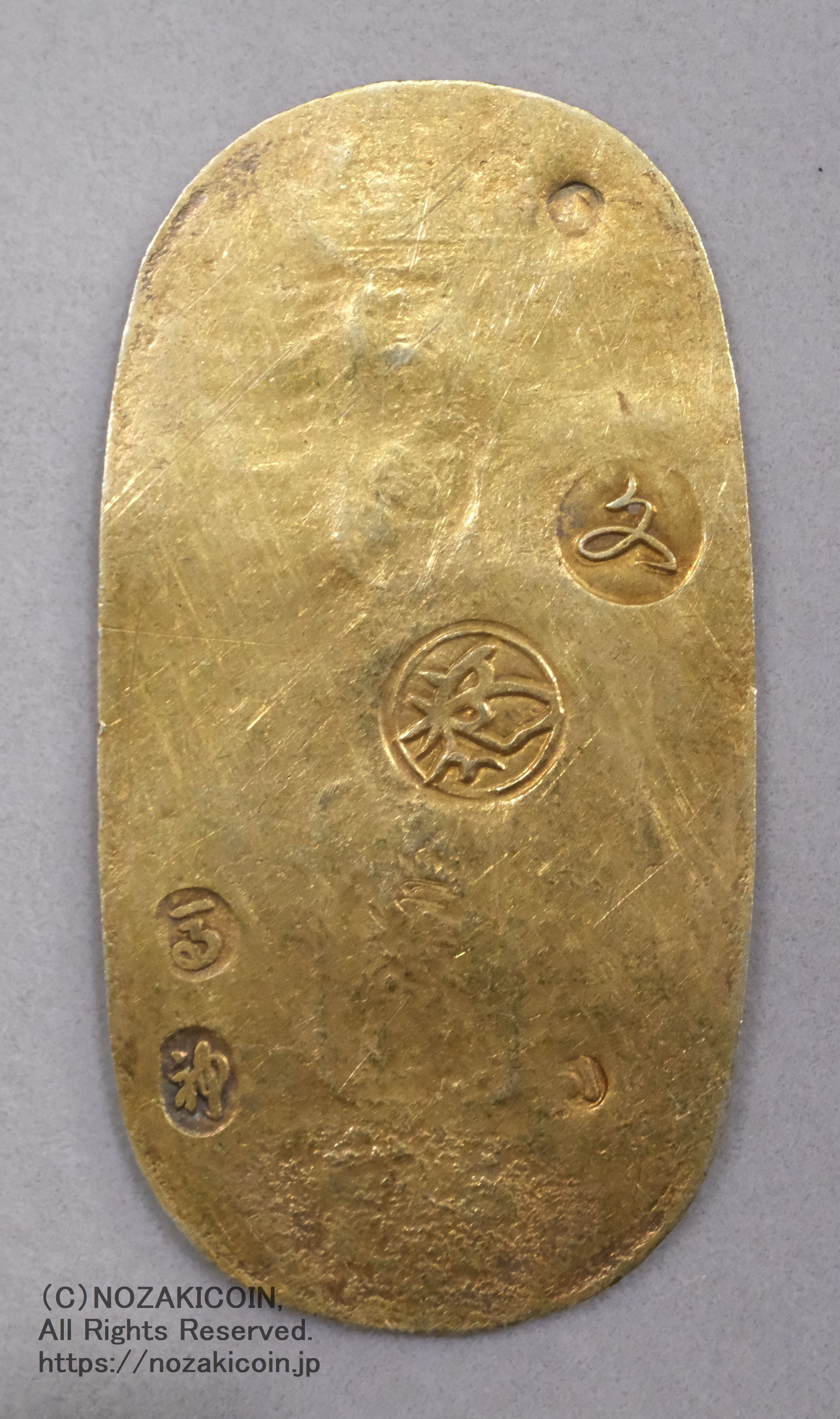 文政小判金 背刻印 馬神 七福小判 鑑定書付 566 – 野崎コイン