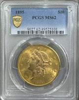 アメリカ 20ドル金貨 リバティヘッド 1895年 PCGS MS62